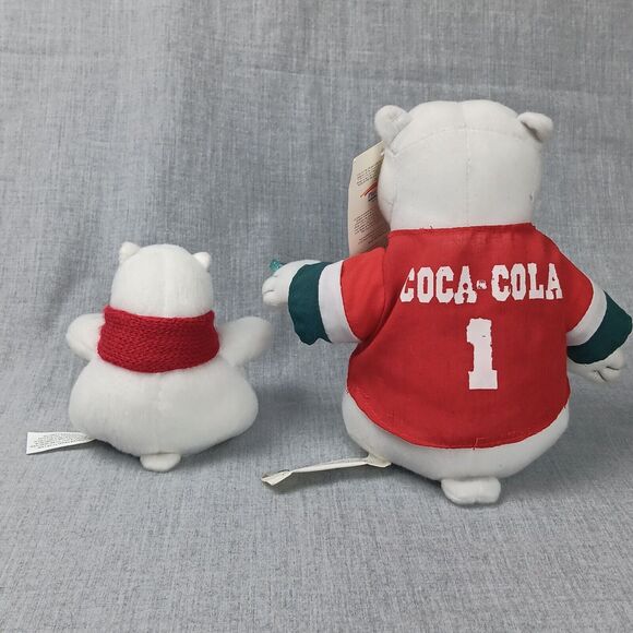 Play-By-Play Plush Bear With Bottle Coca Cola Bear with Red Scarf Memorabilia - Picture 6 of 16